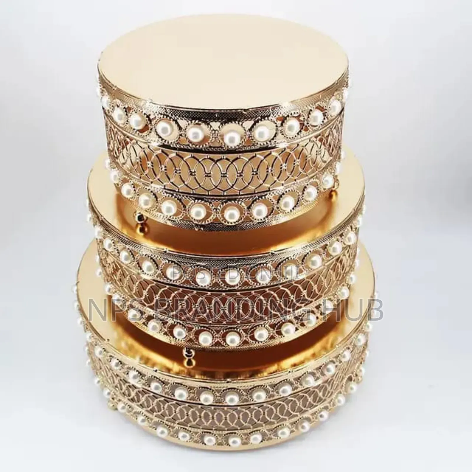 3pcs Iron Top Cake Stand Size: 25/30/35cm E.H