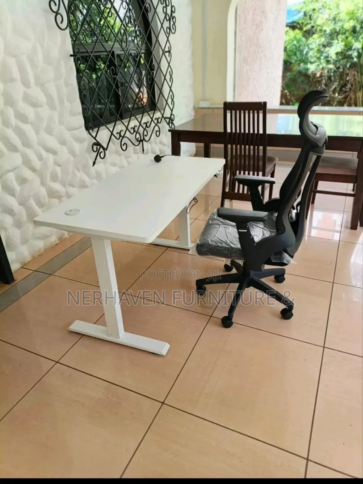 1.4m Electric Desk and Ergonomic Chair – Adjustable Office Set