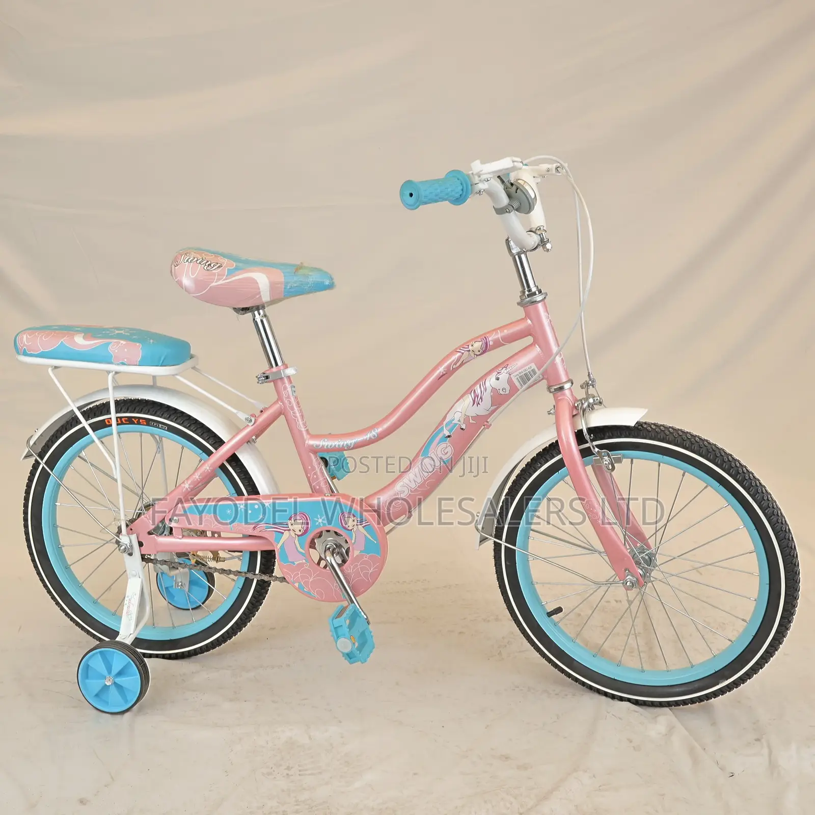 Vibrant Pink Swing Girls Bicycle - For Ages 5 to 7