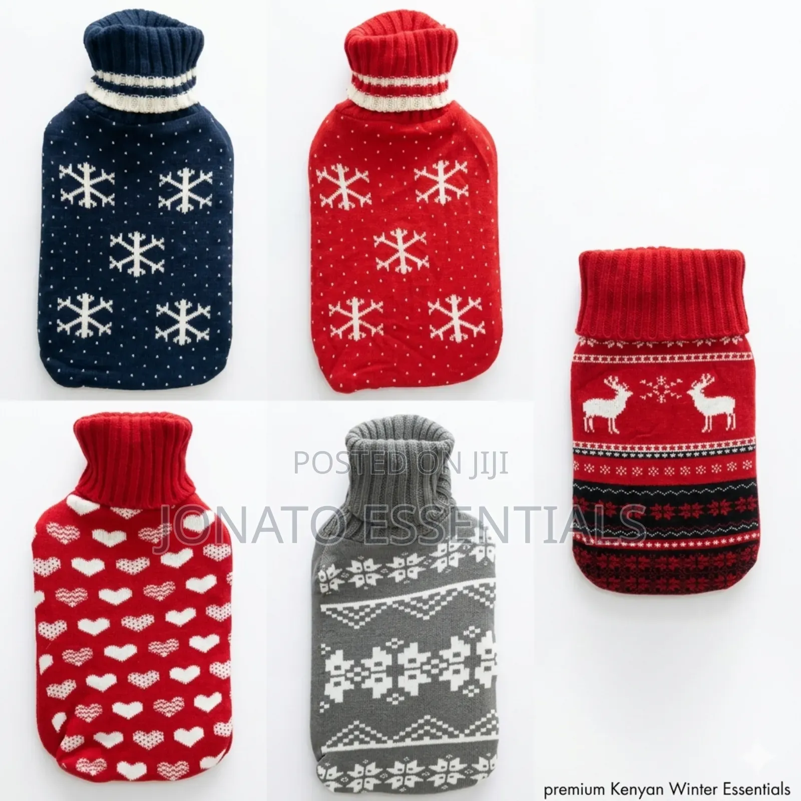 Hot Water Bottle With Removable Knitted Cover - 2l Warm Water Bag
