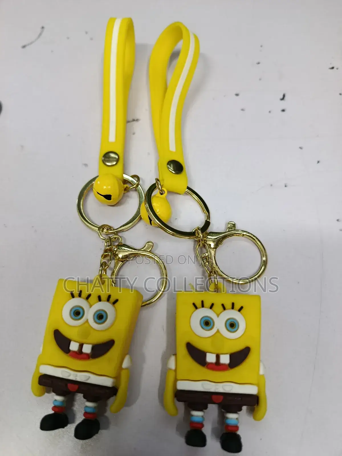 Unisex Yellow Spongebob Keyholders Keychains
