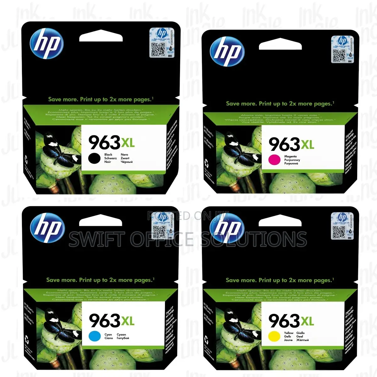HP 963xl High Yield Black and Color Cartridge
