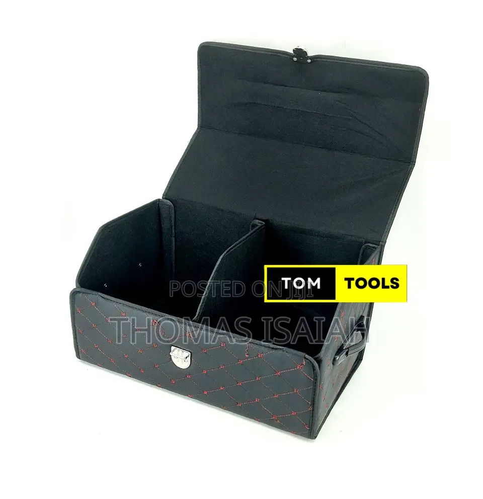 Flip Top Pu Leather Trunk Boot Organizer for Cars