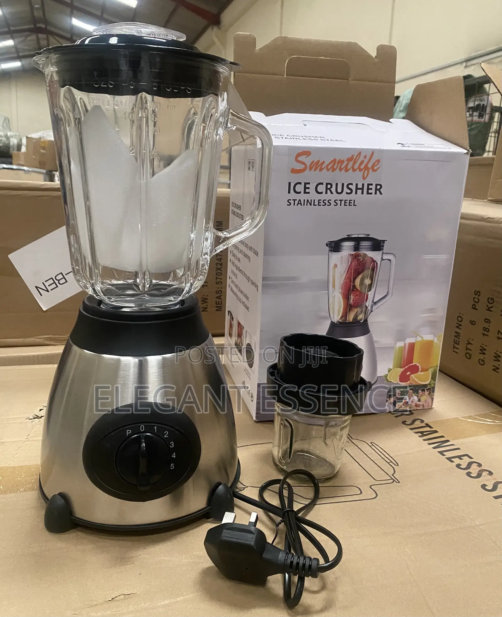 2 in 1 Blender,Ice Crusher,Grinder With a 1.5l Glass Jug