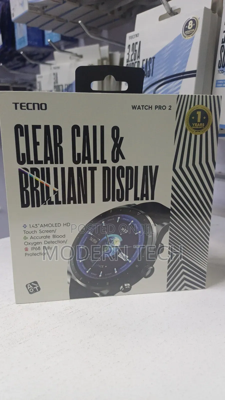 Tecno Watch Pro 2 Amoled Smart Watch With Health Tracking
