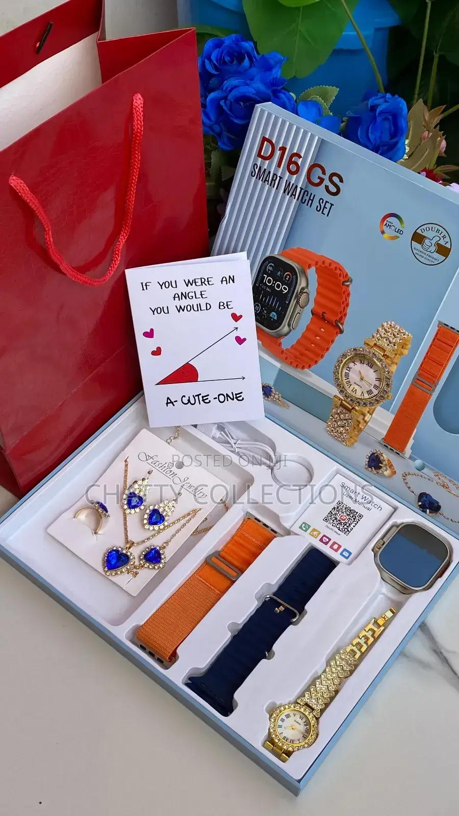 Ladies Smart Watch Gift Set