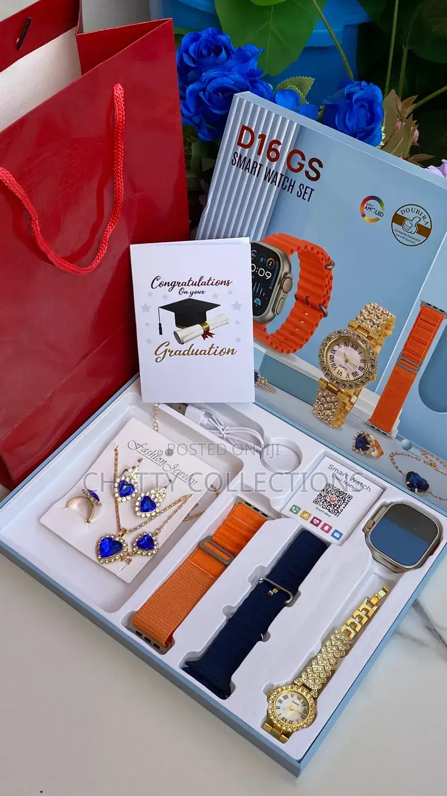 Ladies Smart Watch Gift Set