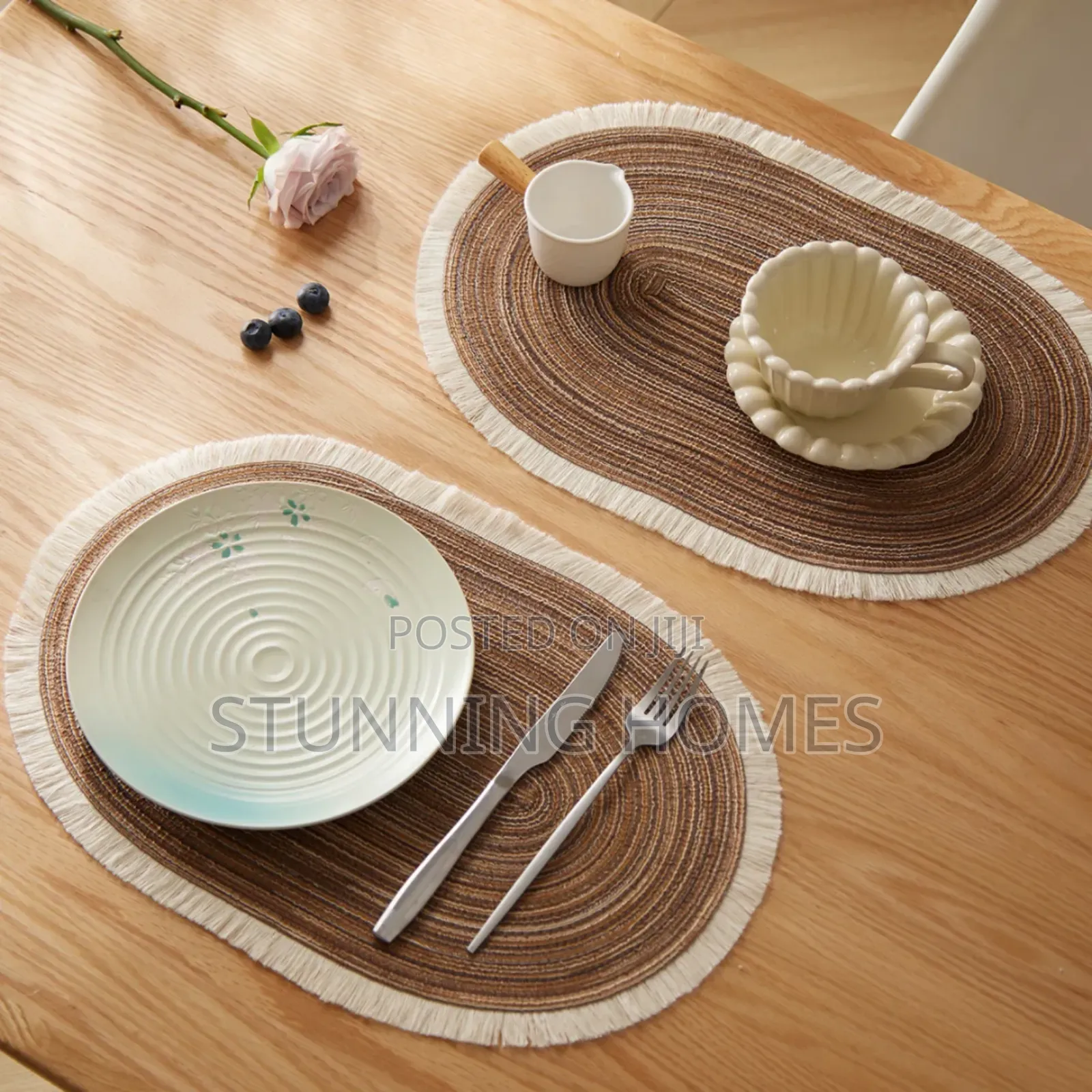 6pcs Oval Woven Table Mats
