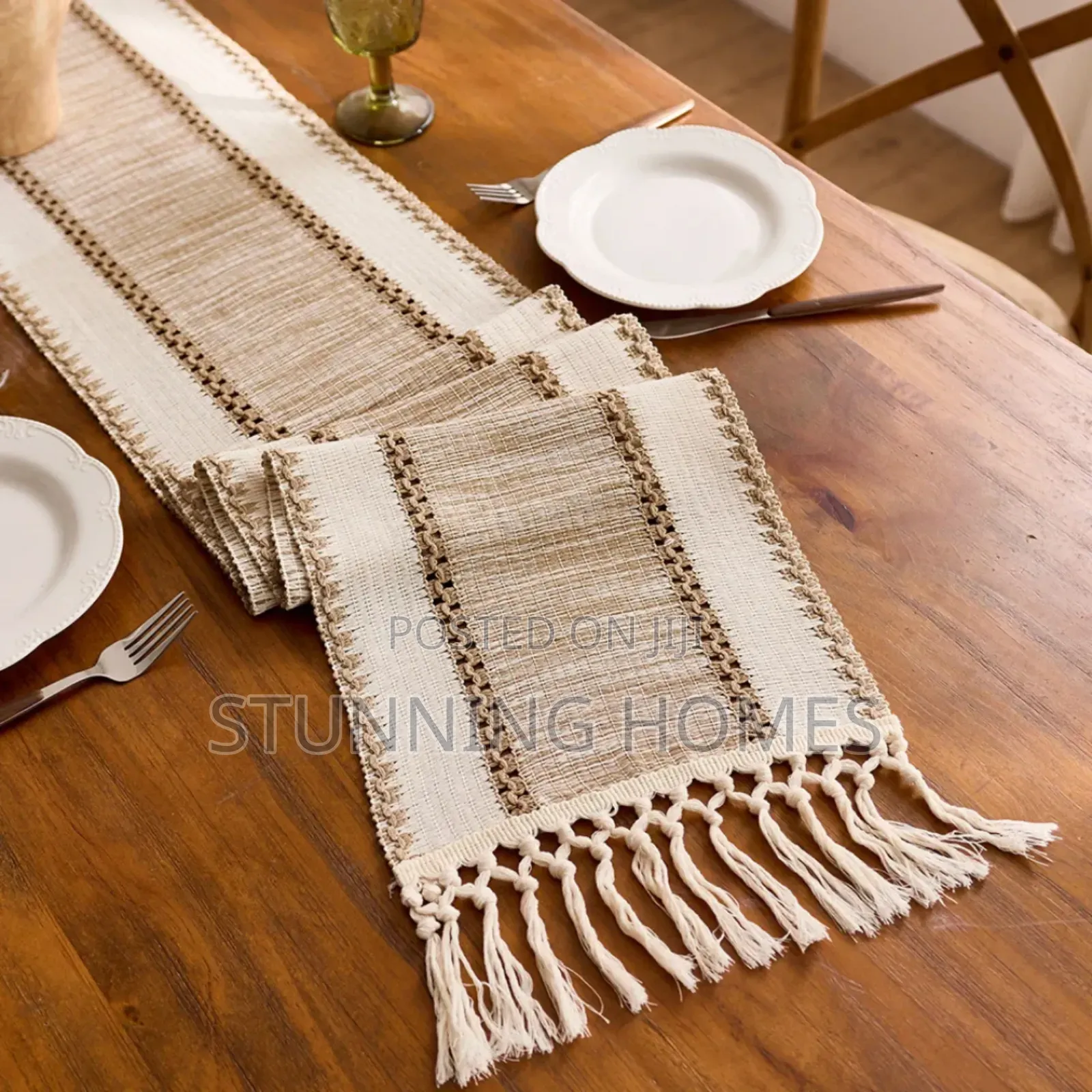 Brown Woven Table Runner