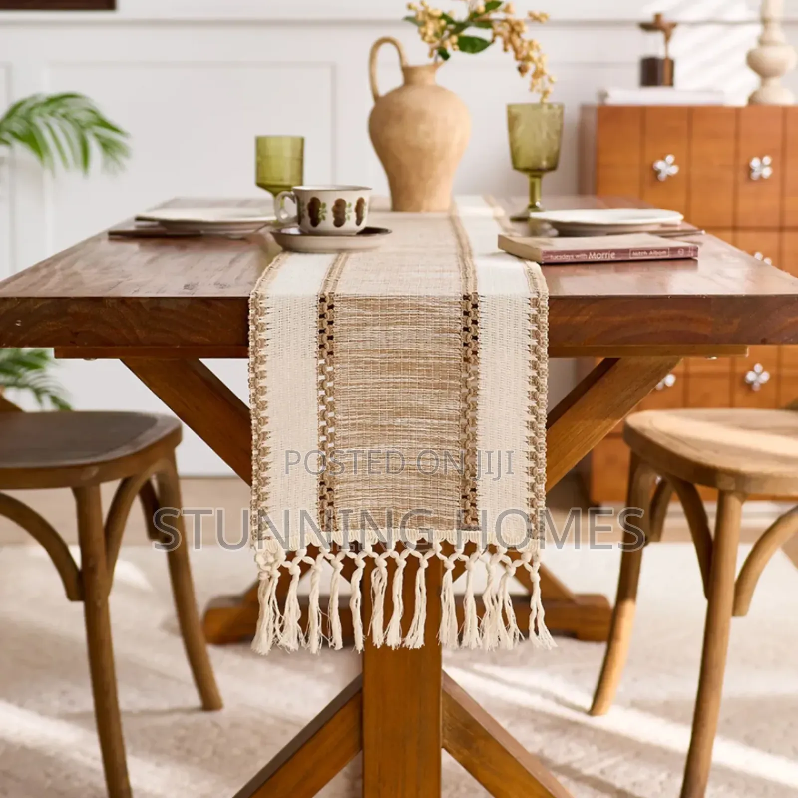 Brown Woven Table Runner
