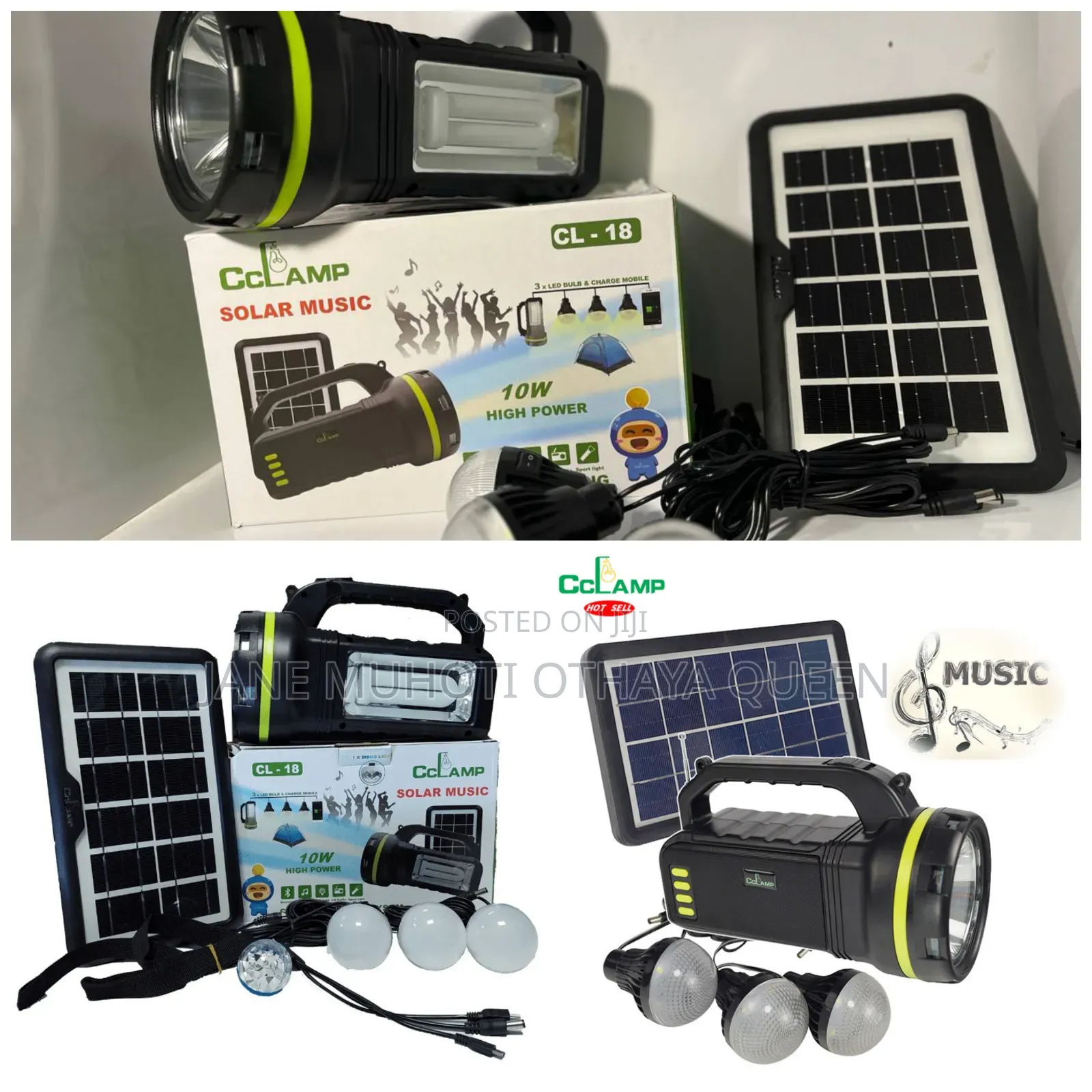 10w Solar Lighting System Portable Kit