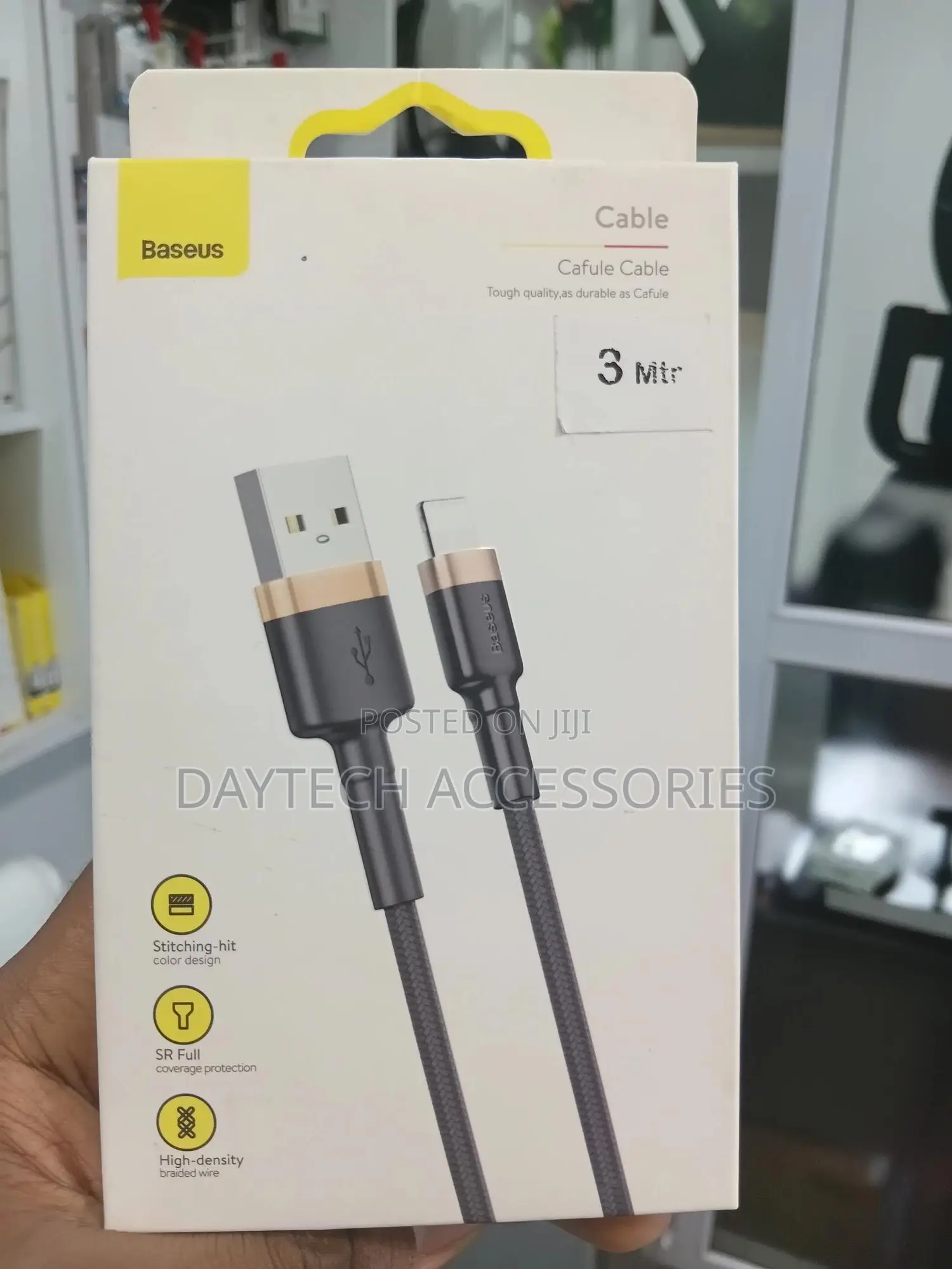 Baseus Lighting Cable - 3m 2.4a Fast Charging - Black
