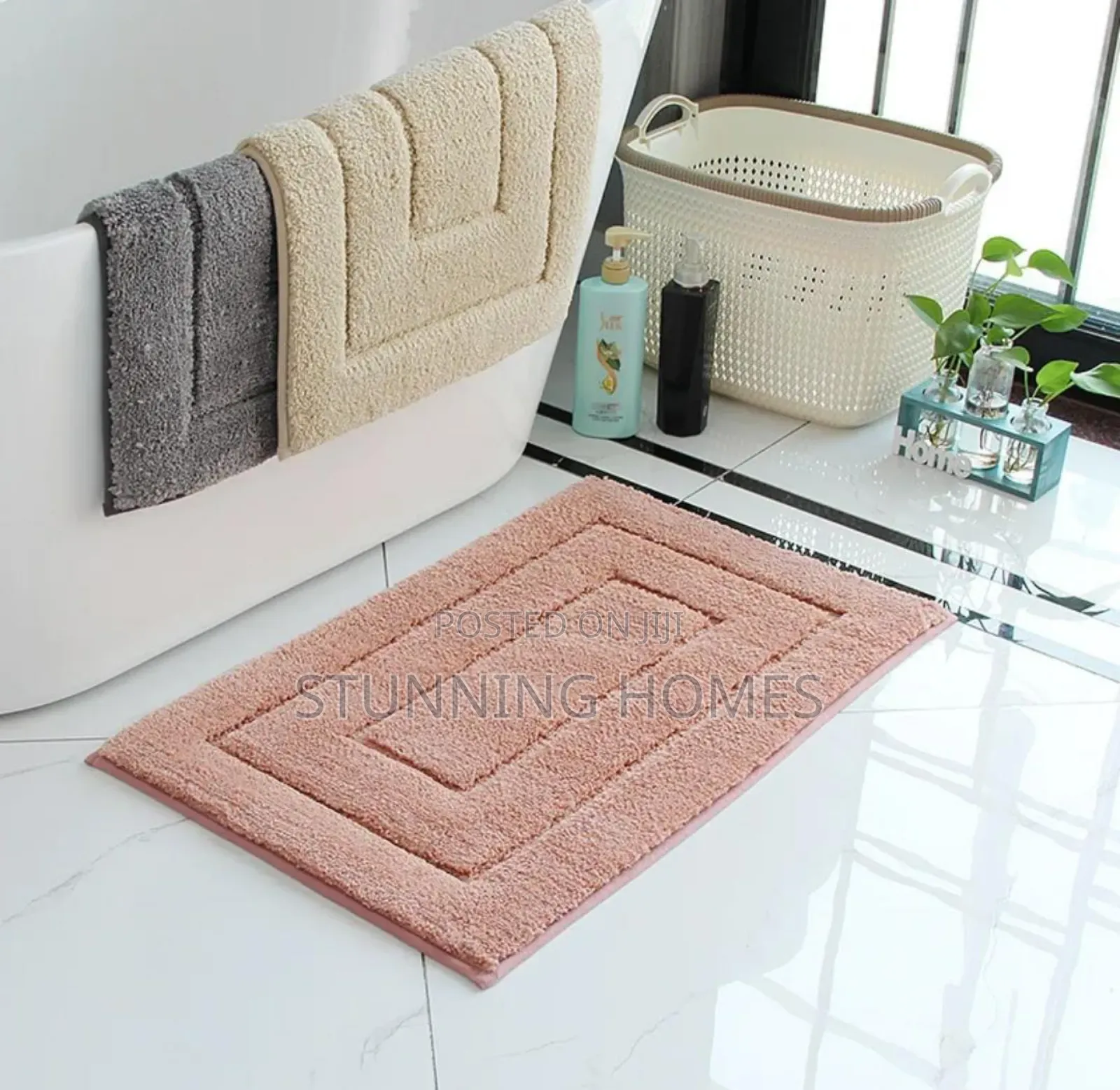 Floked Bathroom Mats