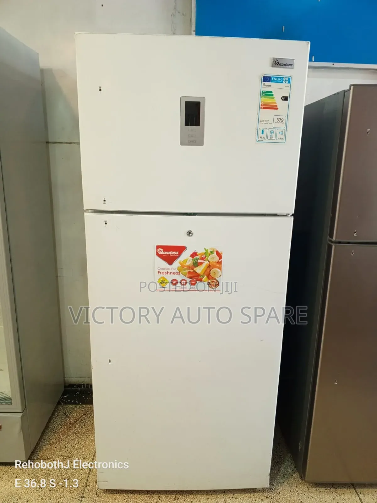 Ramtons White Double Door Fridge