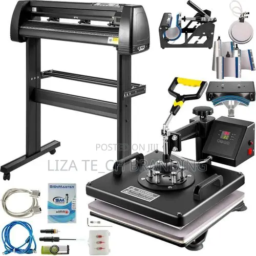 8 in 1 Heat Press and 2 Feet Plotter +Epson Printer L3250