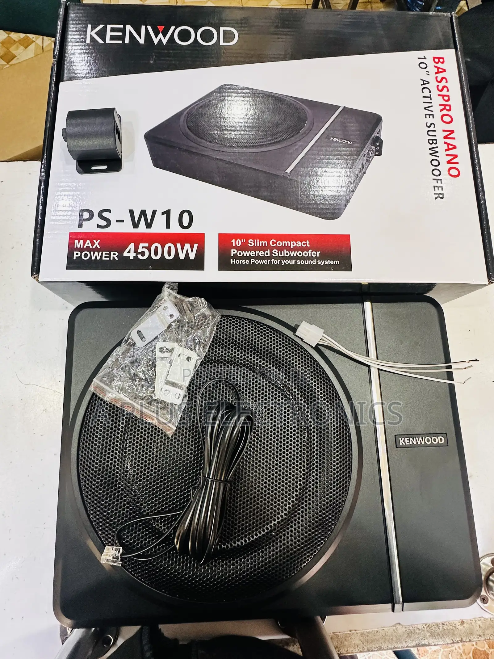 Kenwood Underseat Ps W10 (4500w) Powerful Car Subwoofer – Deep Bass