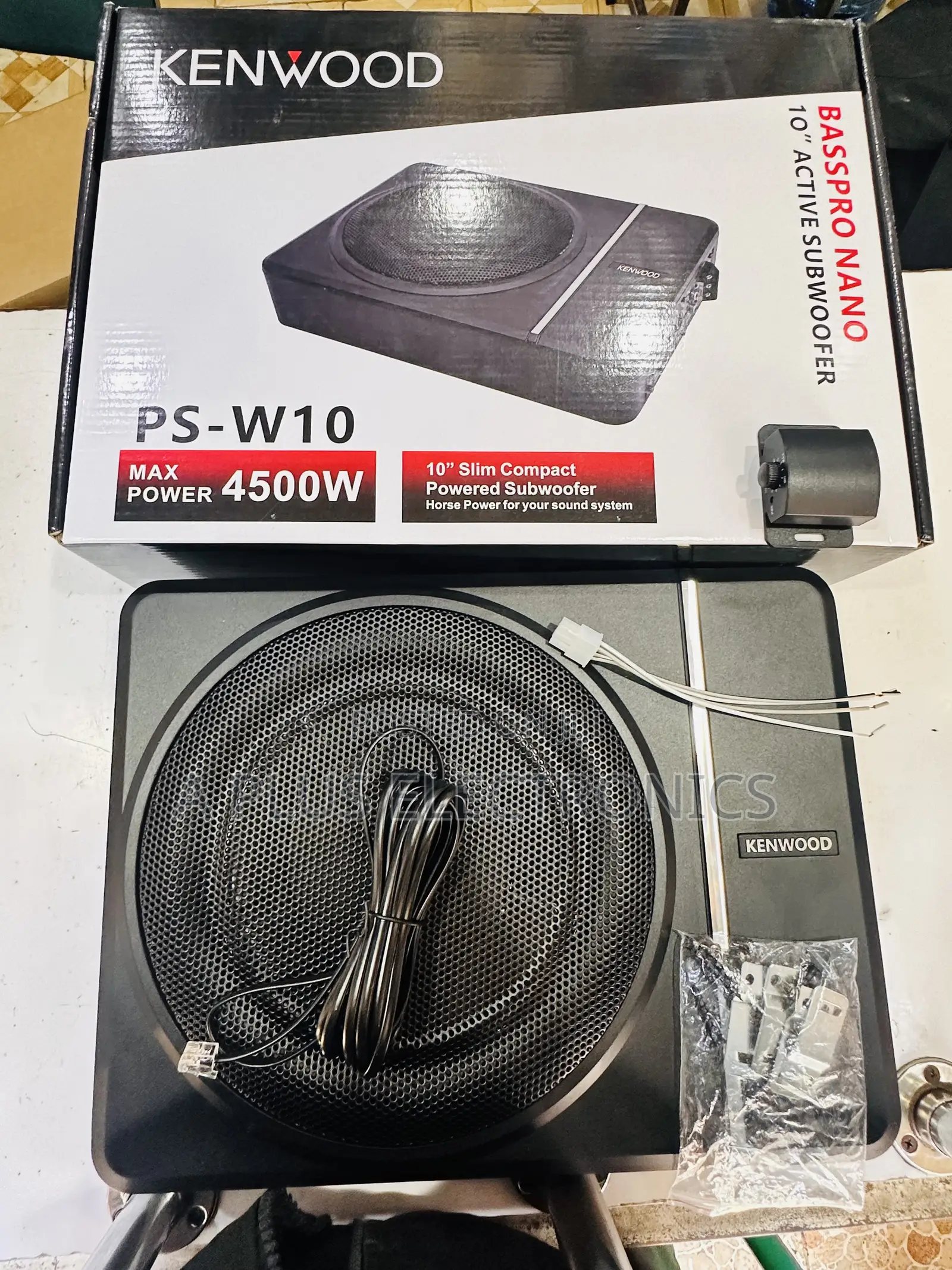 Kenwood Underseat Ps W10 (4500w) High Power Car Audio Subwoofer