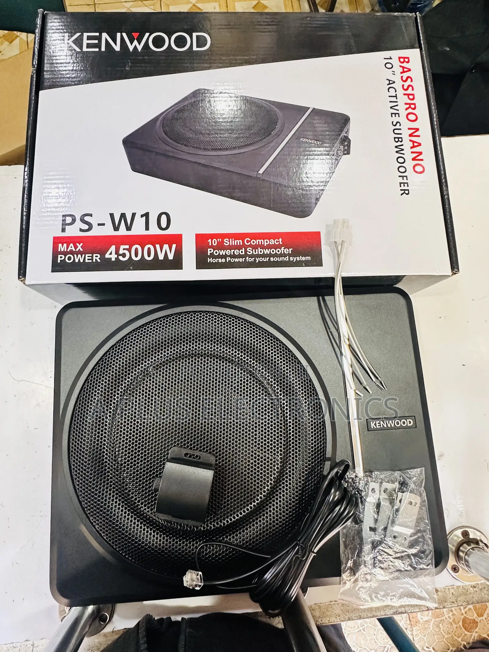 Kenwood Underseat Ps W10 (4500w) Premium Underseat Bass Speaker