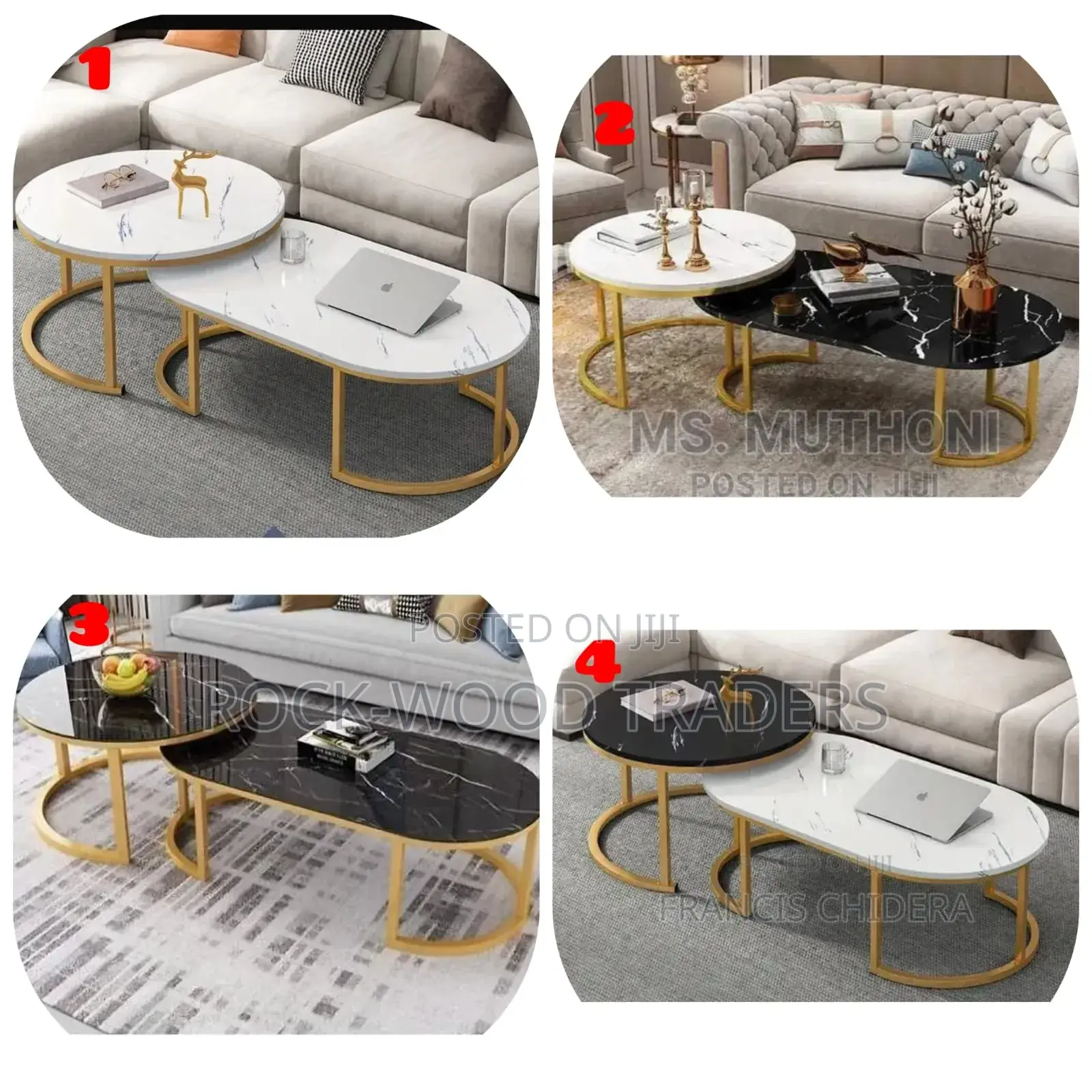 Glass Top Nesting Coffee Table