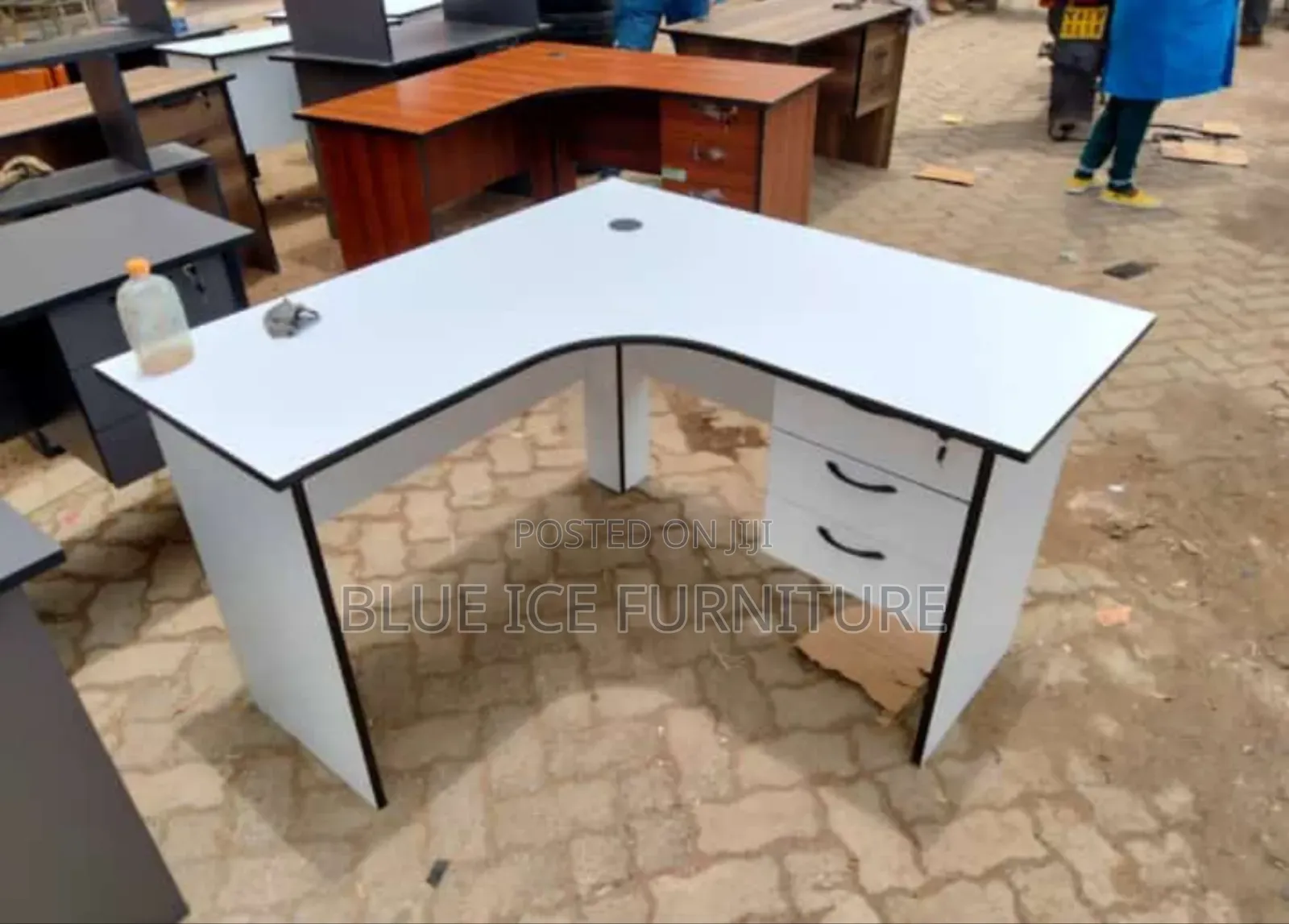 Corner Lshape Office Desk White
