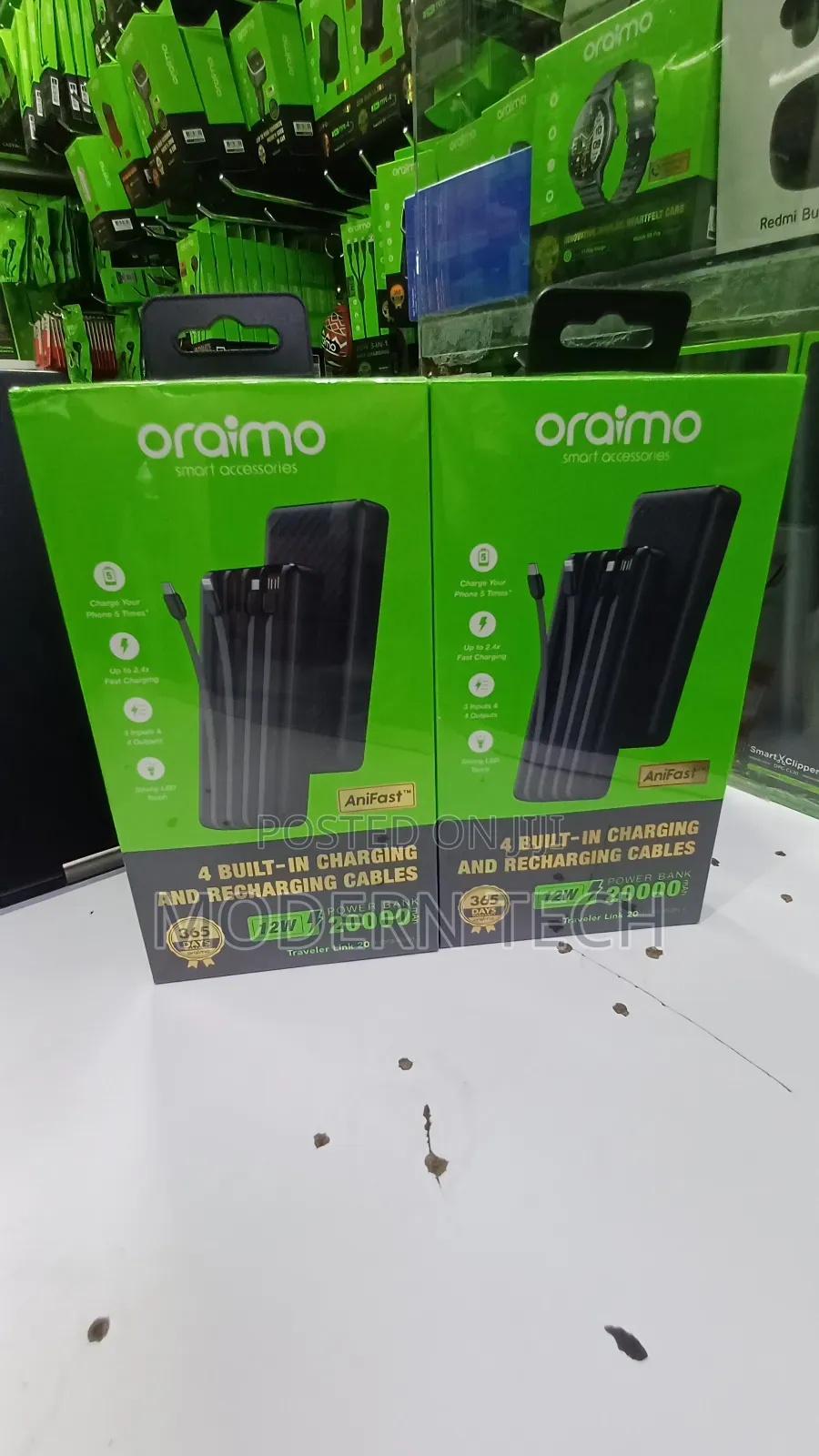 Oraimo Traveler Link 20 – 20000mah Multi-Device Charging Power Bank