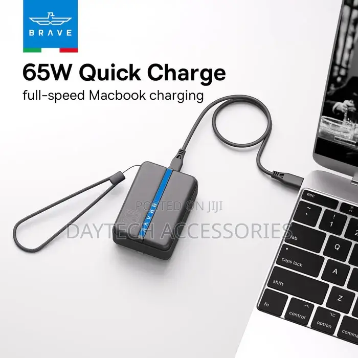 Brave Thunder Fast Charging 20000mah Power Bank With Type C Cable.