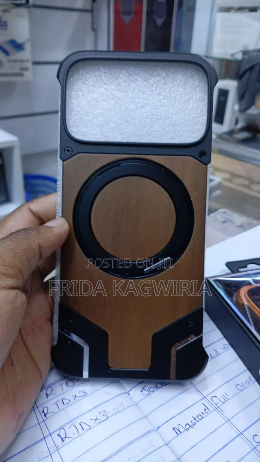 Magnetic Wood Armour Back Cover for iPhone 17 Pro Max