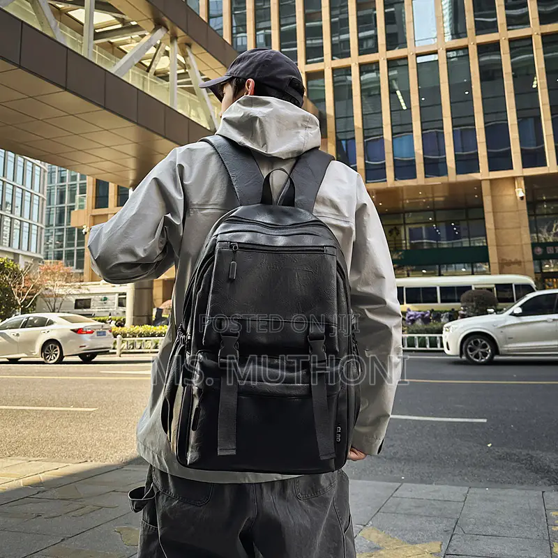 Unisex Faux Leather Laptop / School Backpack