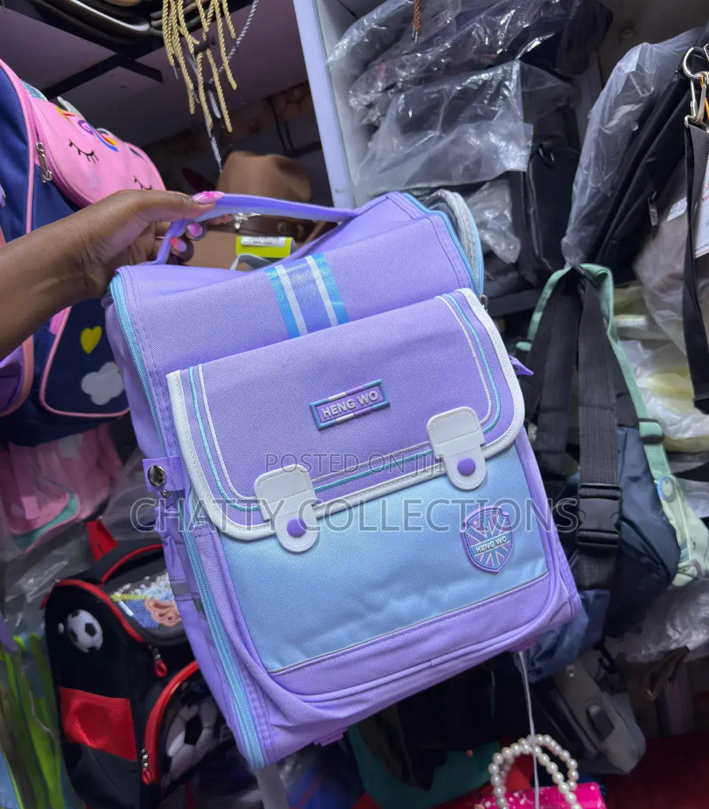 Purple Girls Box School Bag Pack School Bags