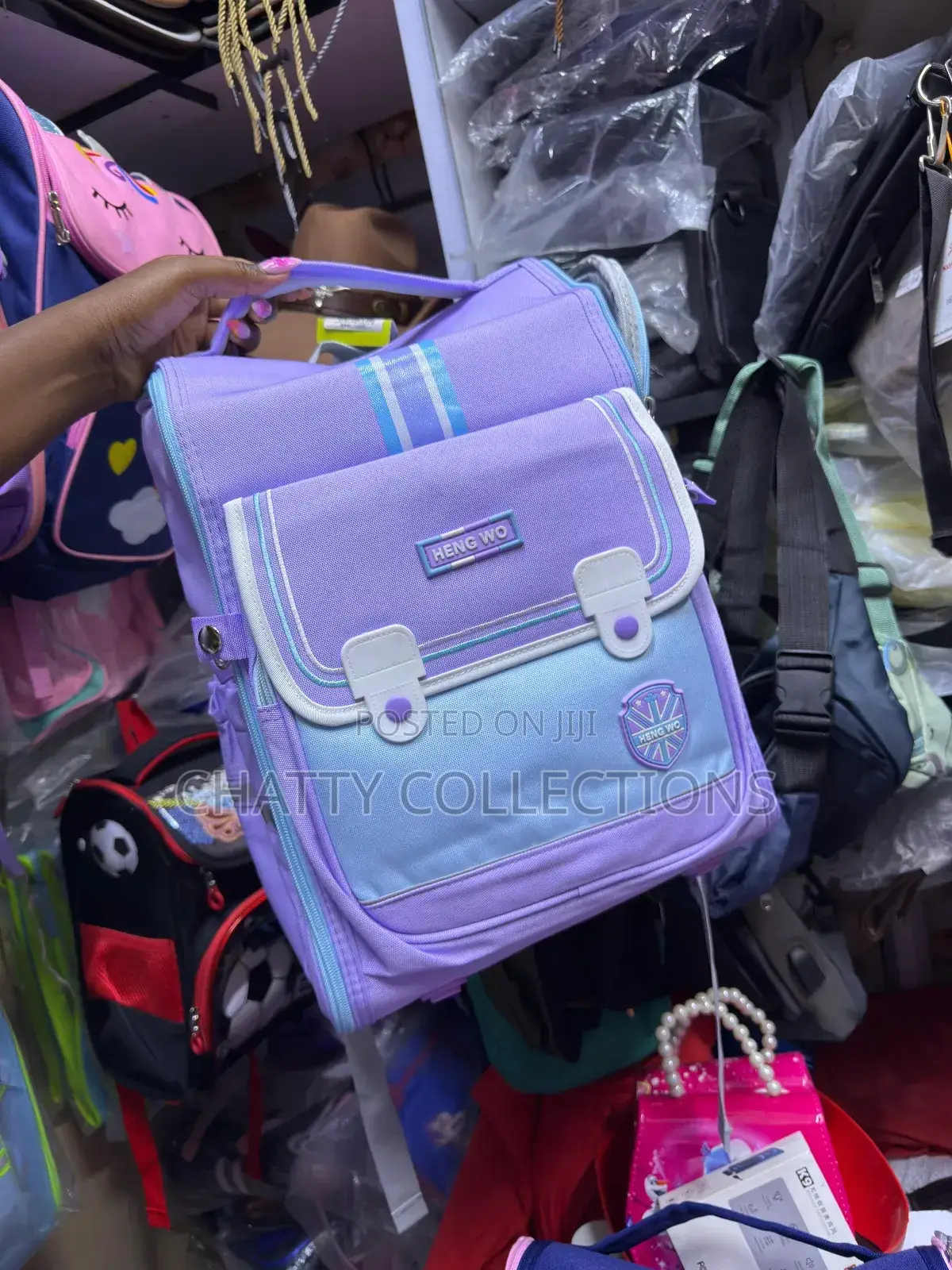 Purple Girls Box School Bag Pack School Bags