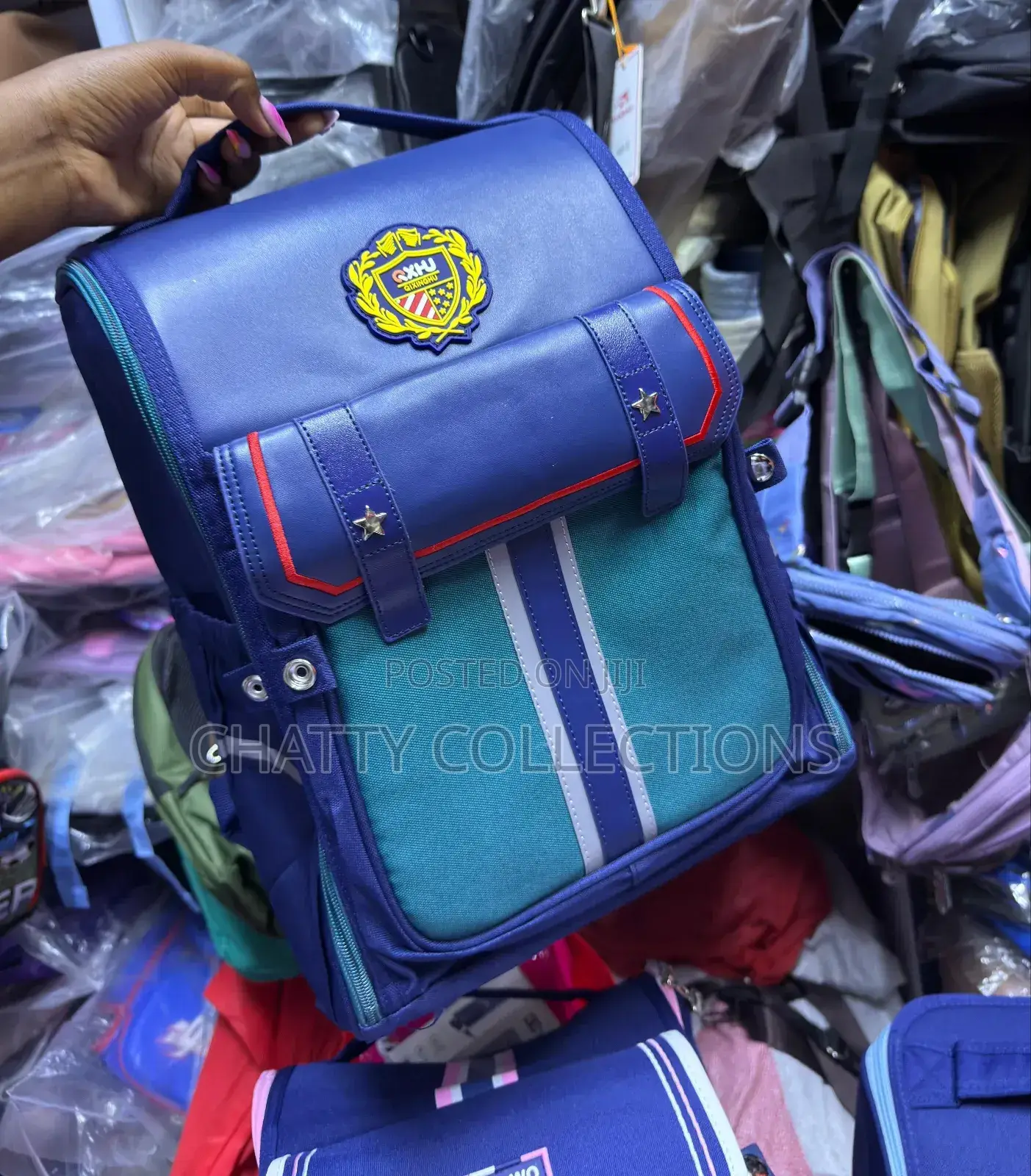 Blue Green Girls Box School Bag Pack School Bags