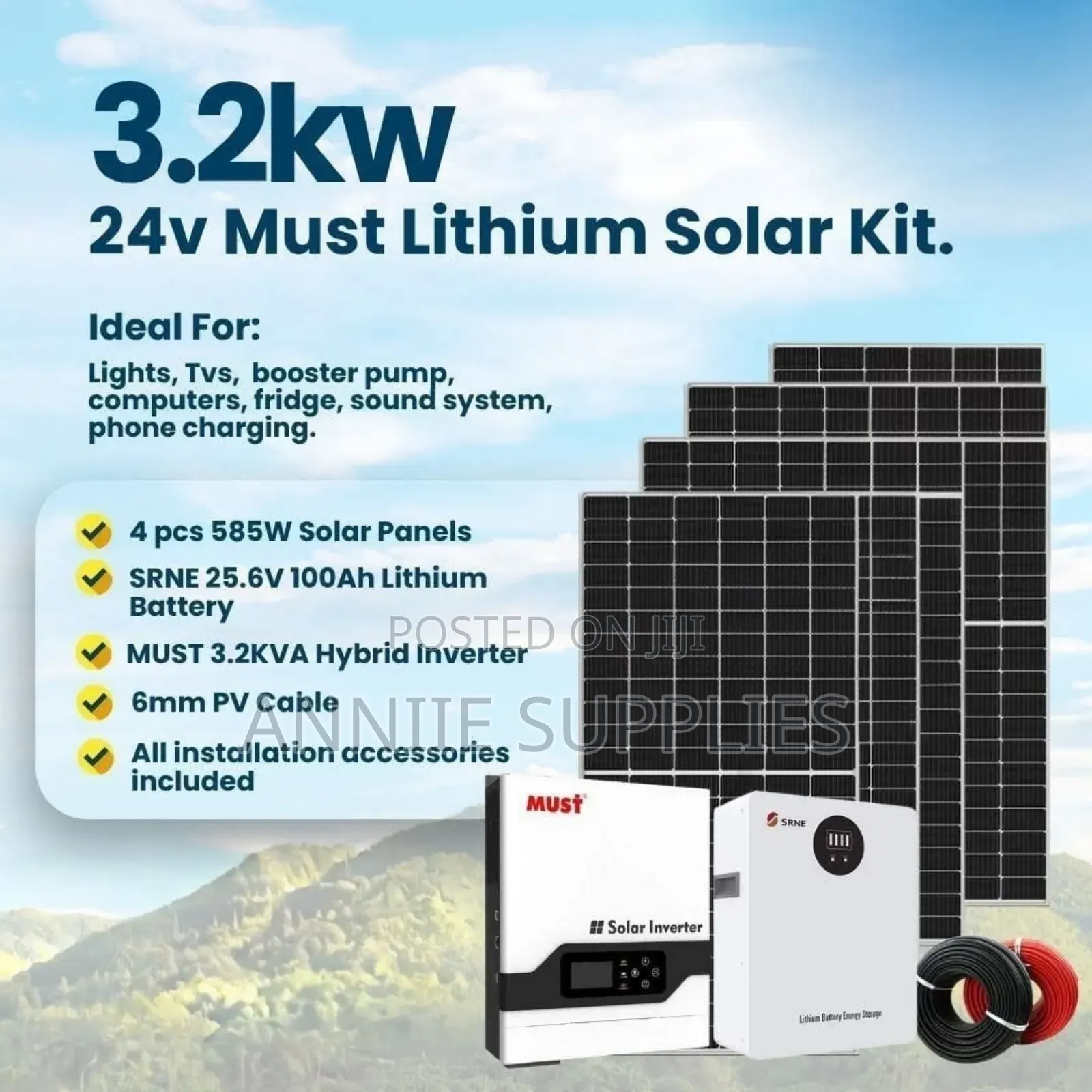 3.2kva 24v Lithium System