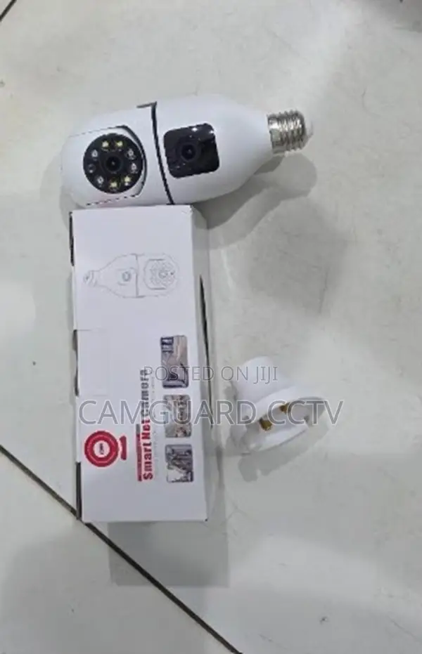 Dual Lens Wifi Bulb CCTV Camera
