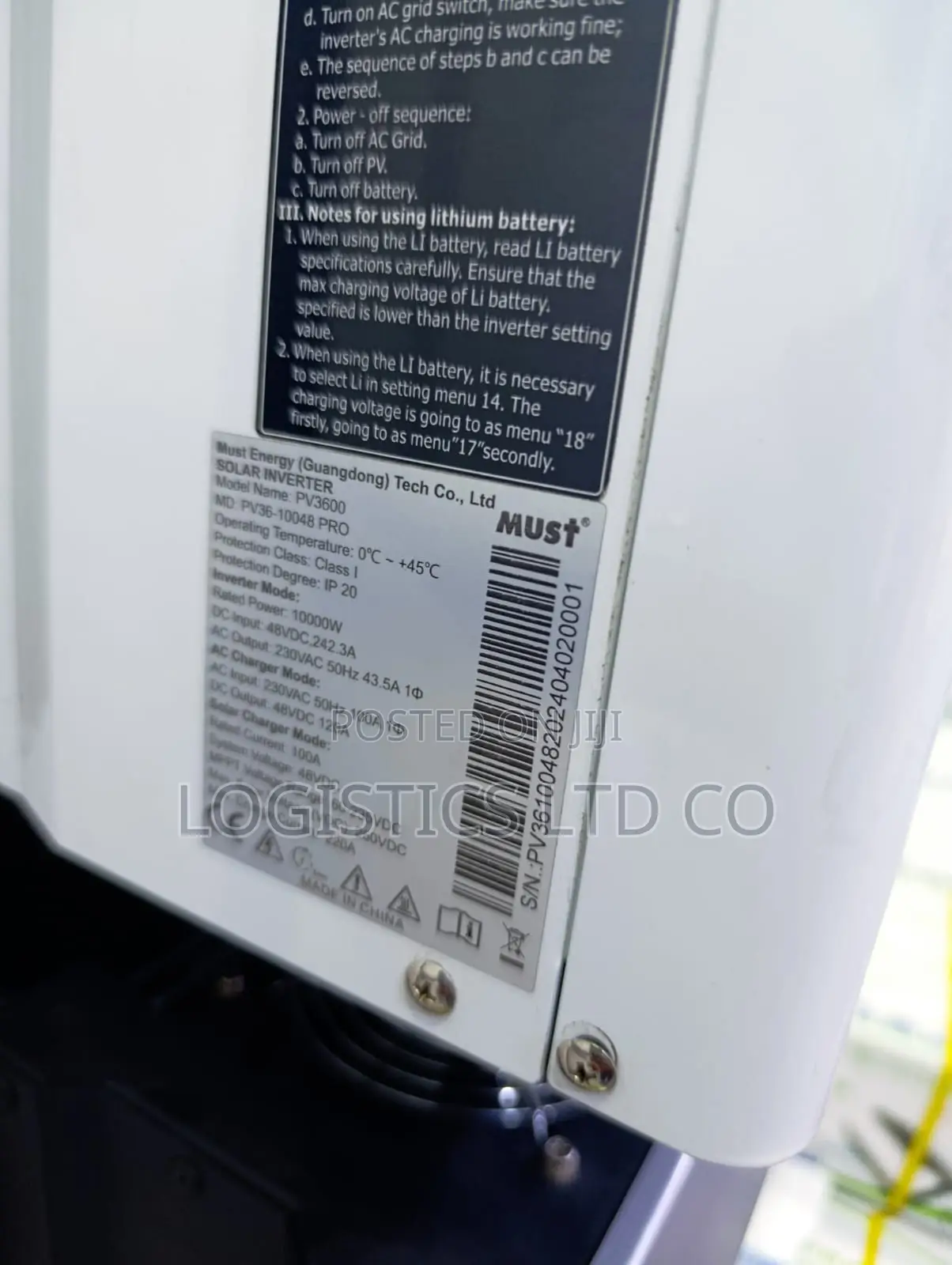 Must Solar Hybrid Inverter 10kva 48v