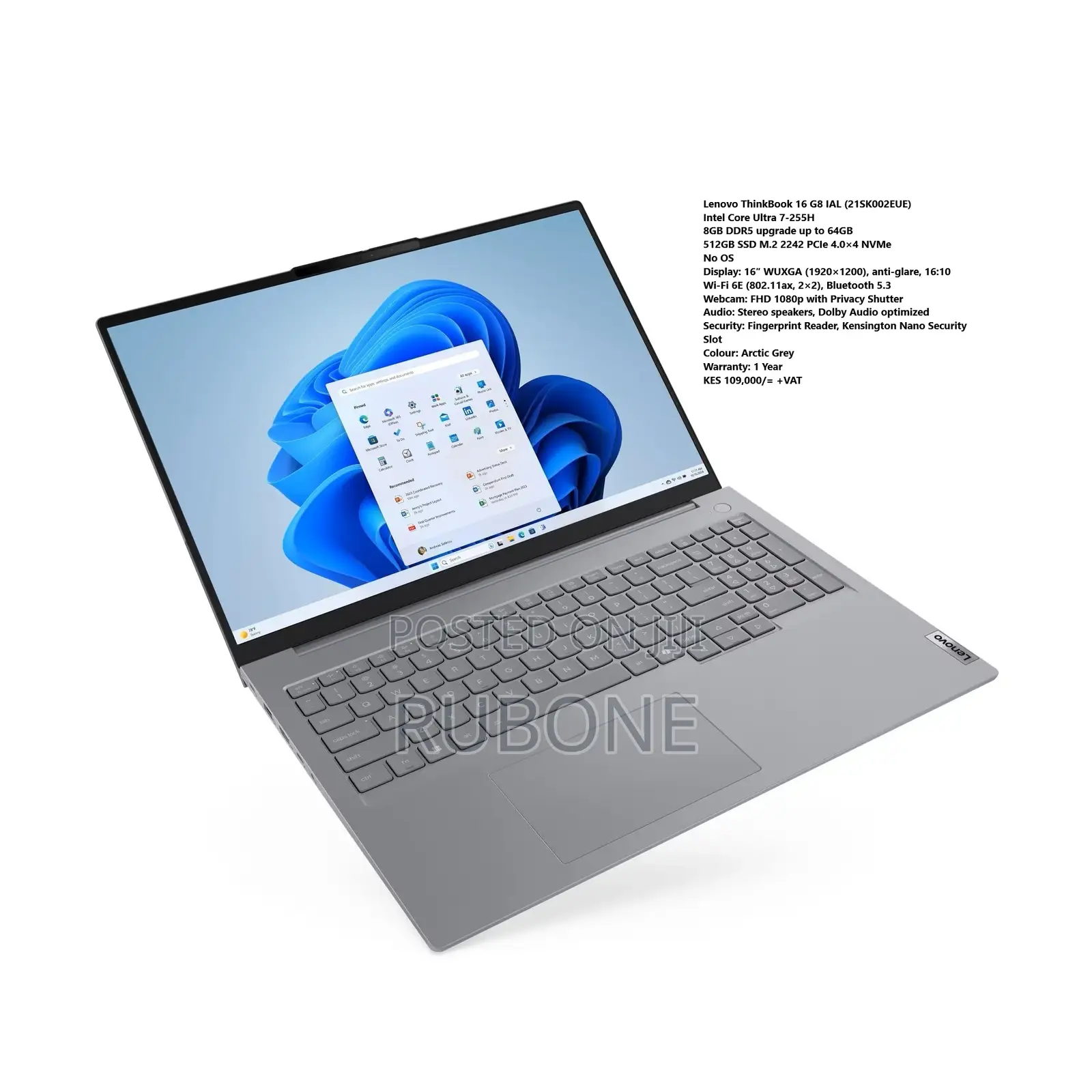 New Laptop Lenovo 8GB Intel Core Ultra 7 SSD 512GB