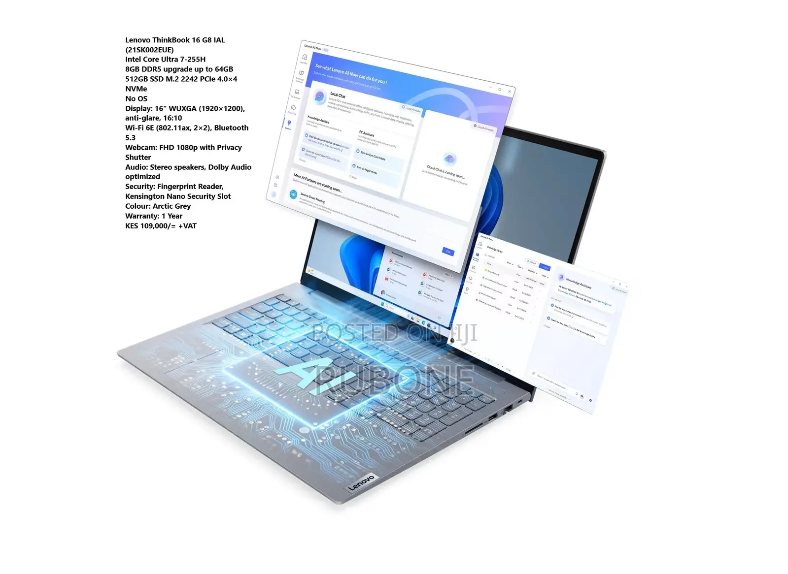 New Laptop Lenovo 8GB Intel Core Ultra 7 SSD 512GB
