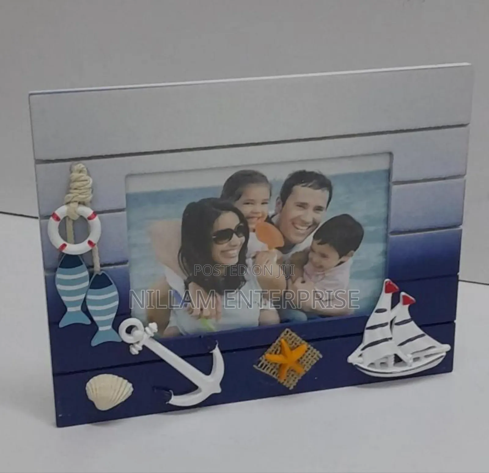 Wooden Photo Frame + Swing Clock Ornament ~2 in 1