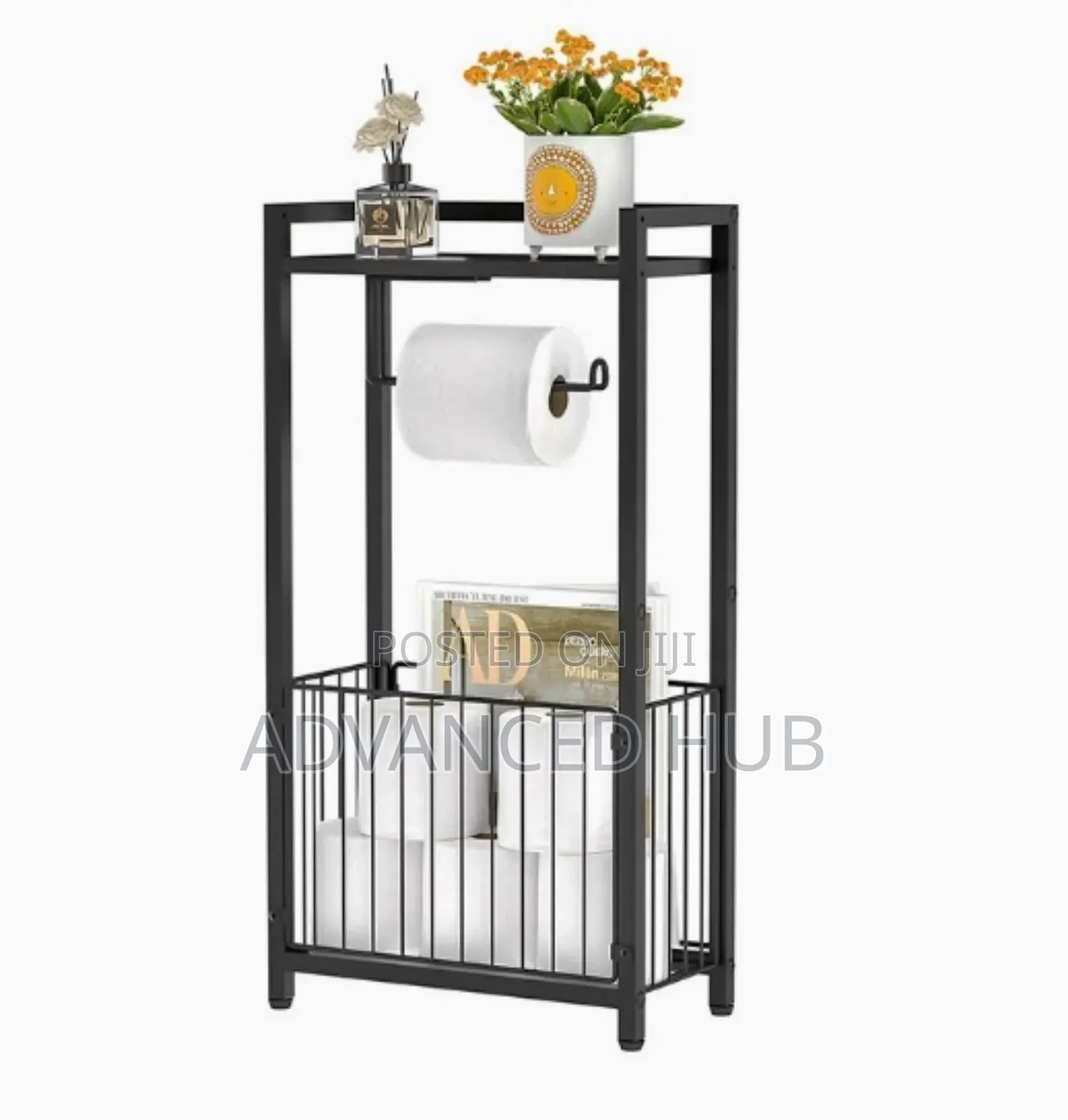 Metallic Toilet Paper Holder/Storage