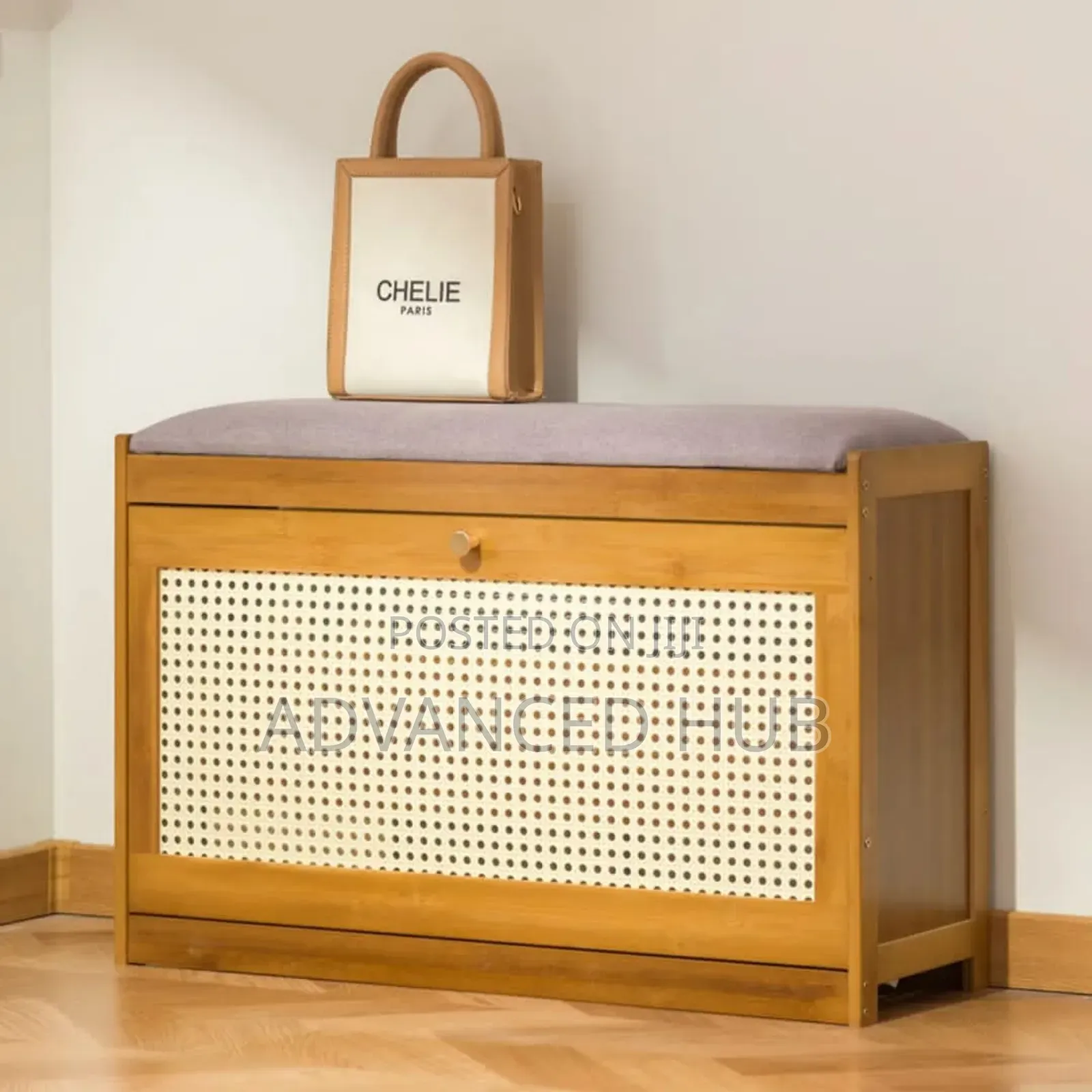 Entry Way Wooden Bucketflip Shoe Cabinet Stool