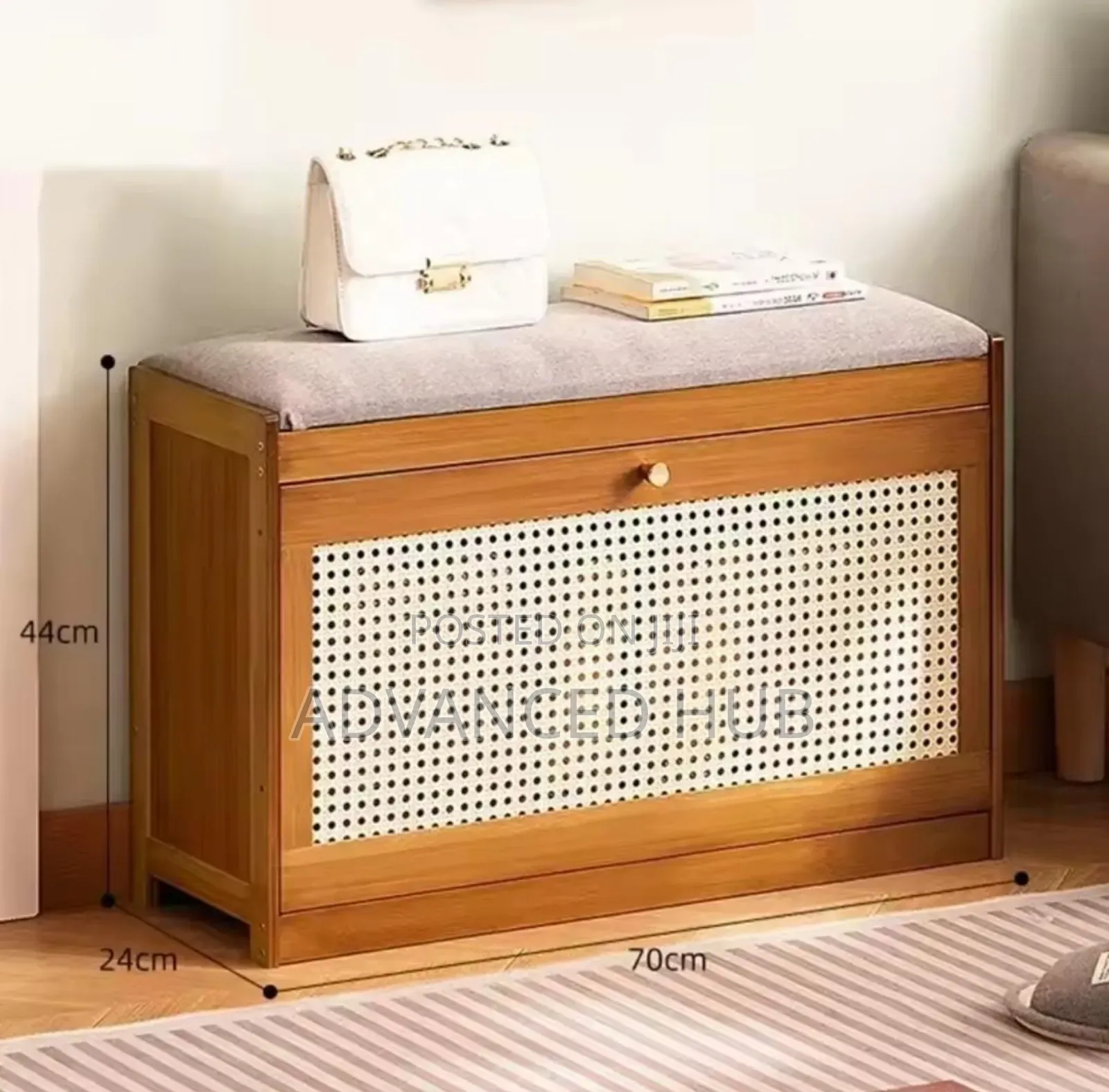 Entry Way Wooden Bucketflip Shoe Cabinet Stool