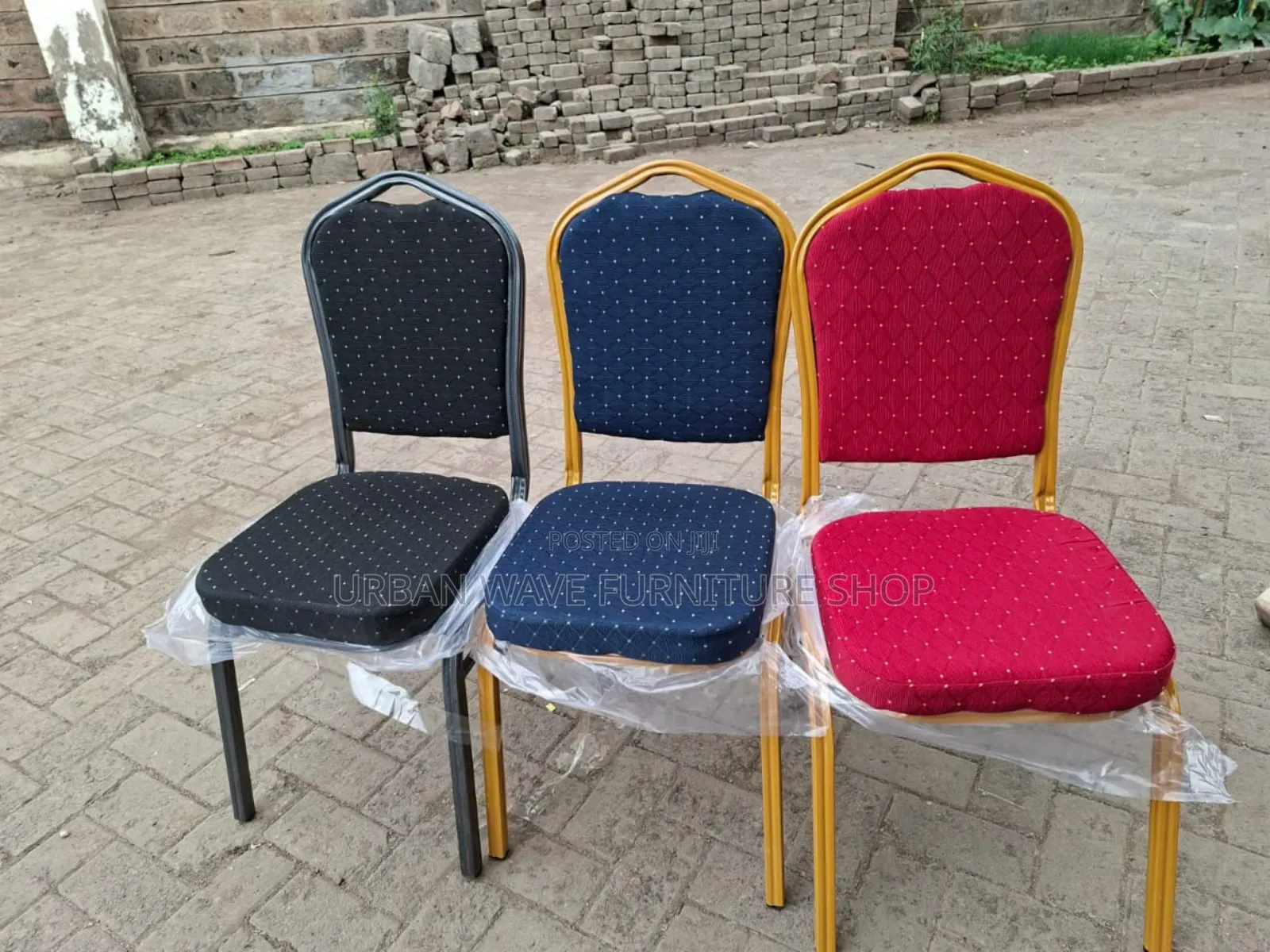 Red, Blue and Black Conference Chairs