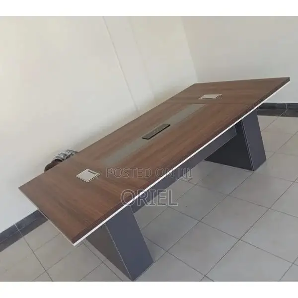 Office Table : Office Boardroom Table With Integrated Power Sockets.