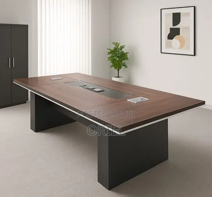 Office Table : Office Boardroom Table With Integrated Power Sockets.