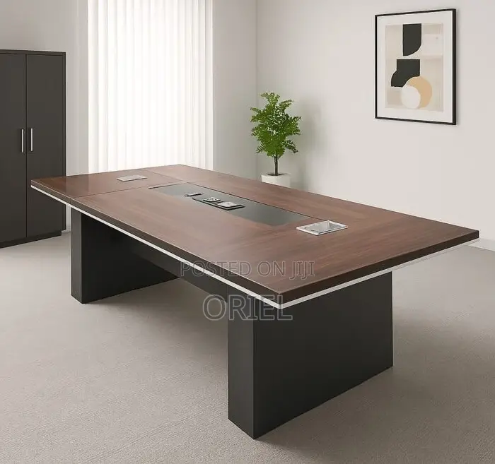 Office Table : Office Boardroom Table With Integrated Power Sockets.