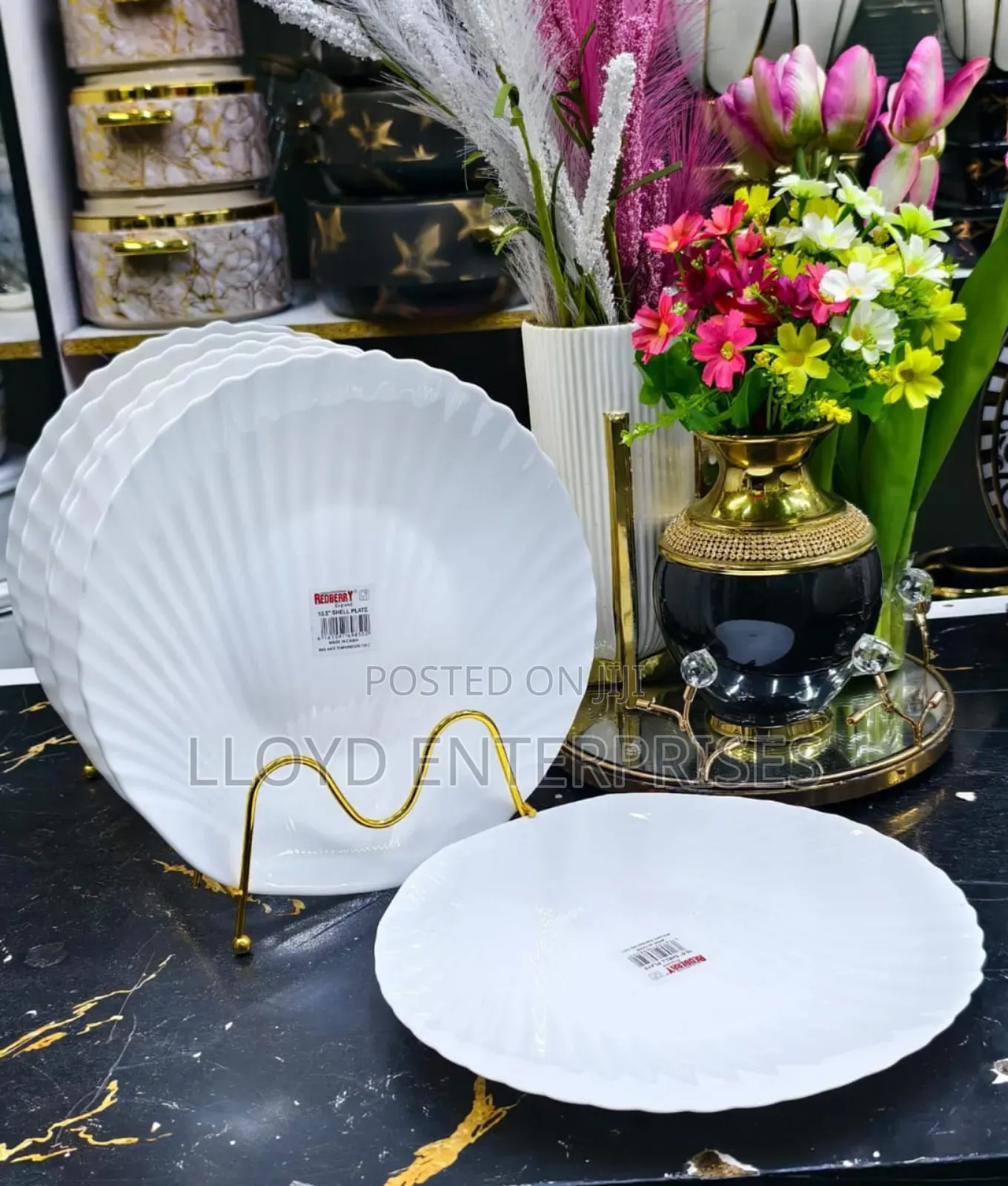 6pcs Shell -White Plates