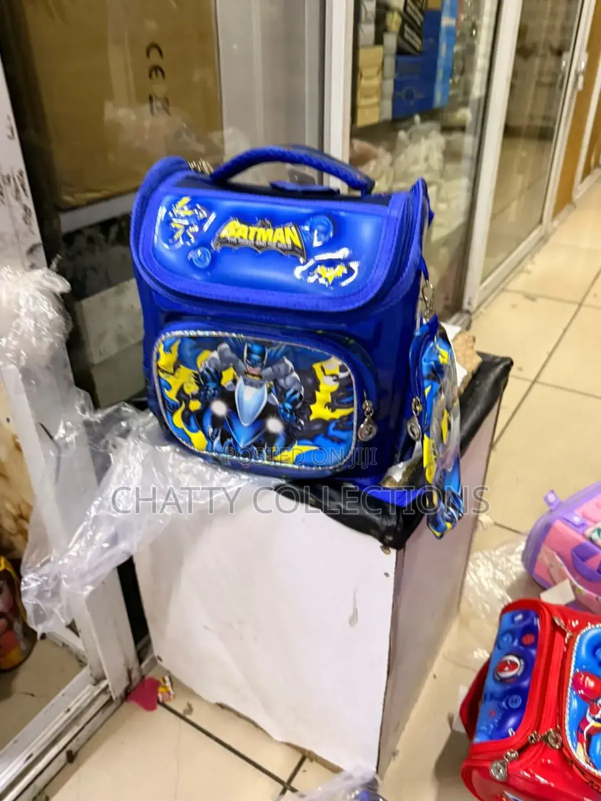 2 in 1 Boys Cartoon Themed Box Bags /Backpacks for Small Kids