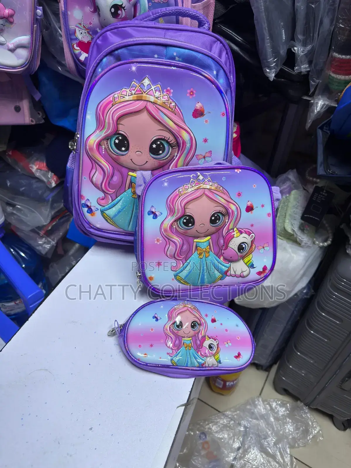 3 in 1 Girls Cartoon Themed School Bags School Backpacks Grade 2 to 6