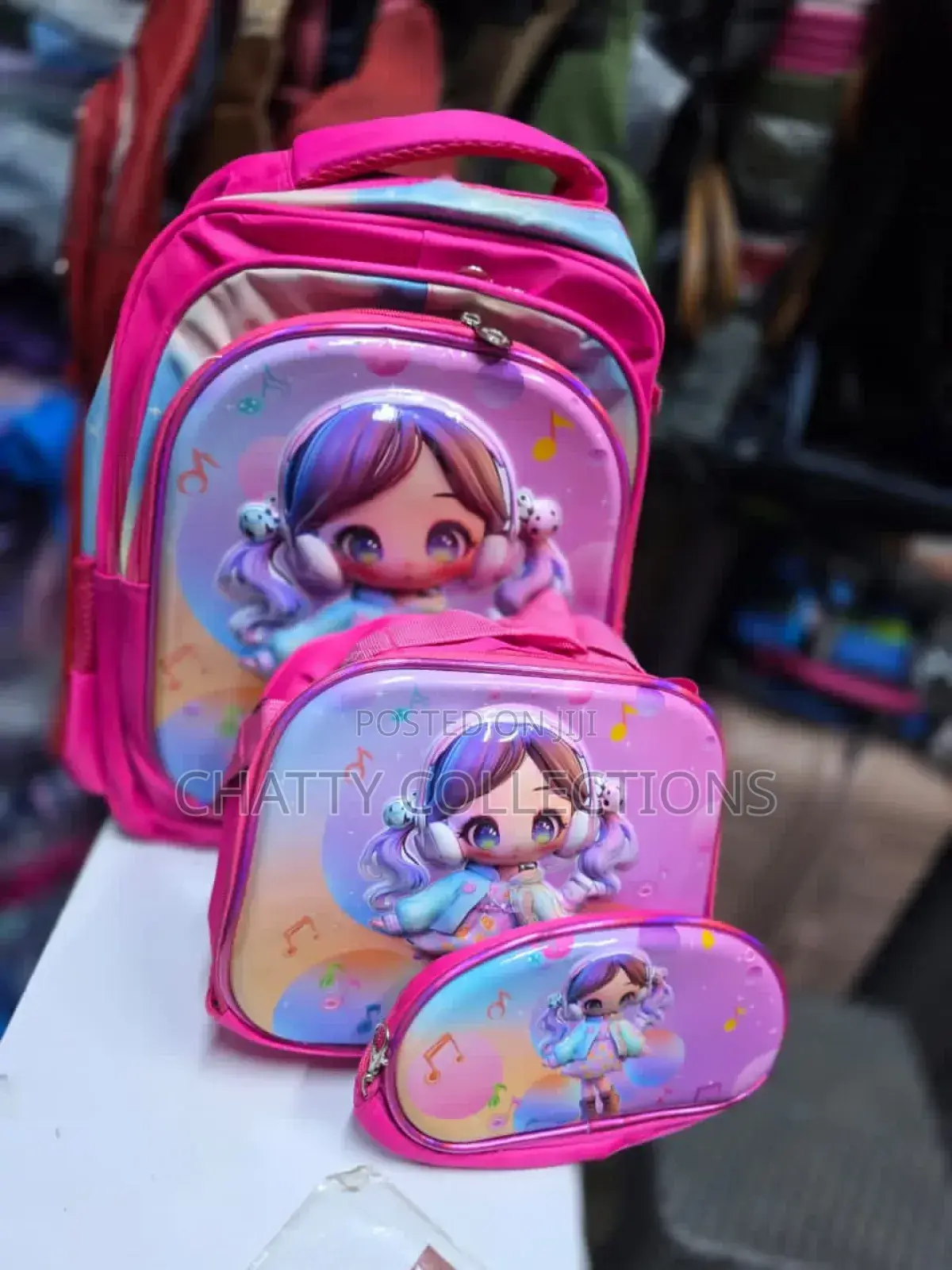 3 in 1 Girls Cartoon Themed School Bags School Backpacks Grade 2 to 6