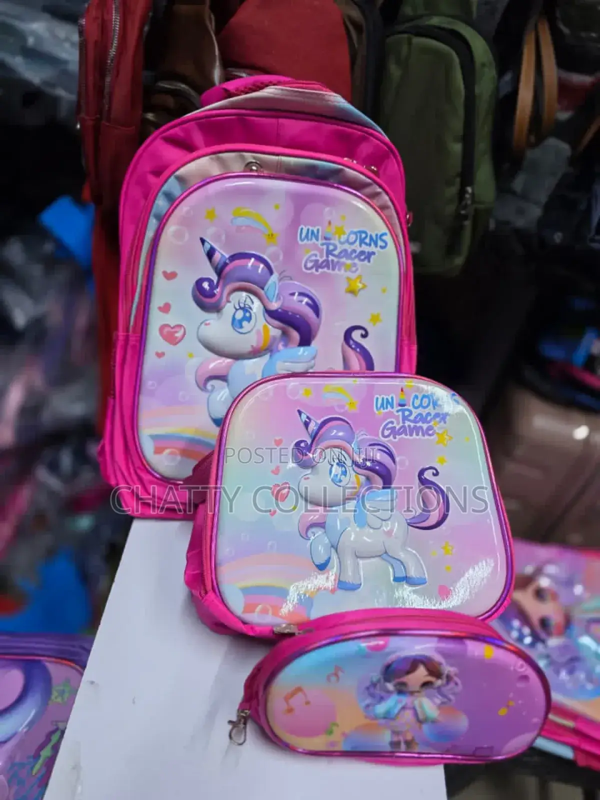 3 in 1 Girls Cartoon Themed School Bags School Backpacks Grade 2 to 6