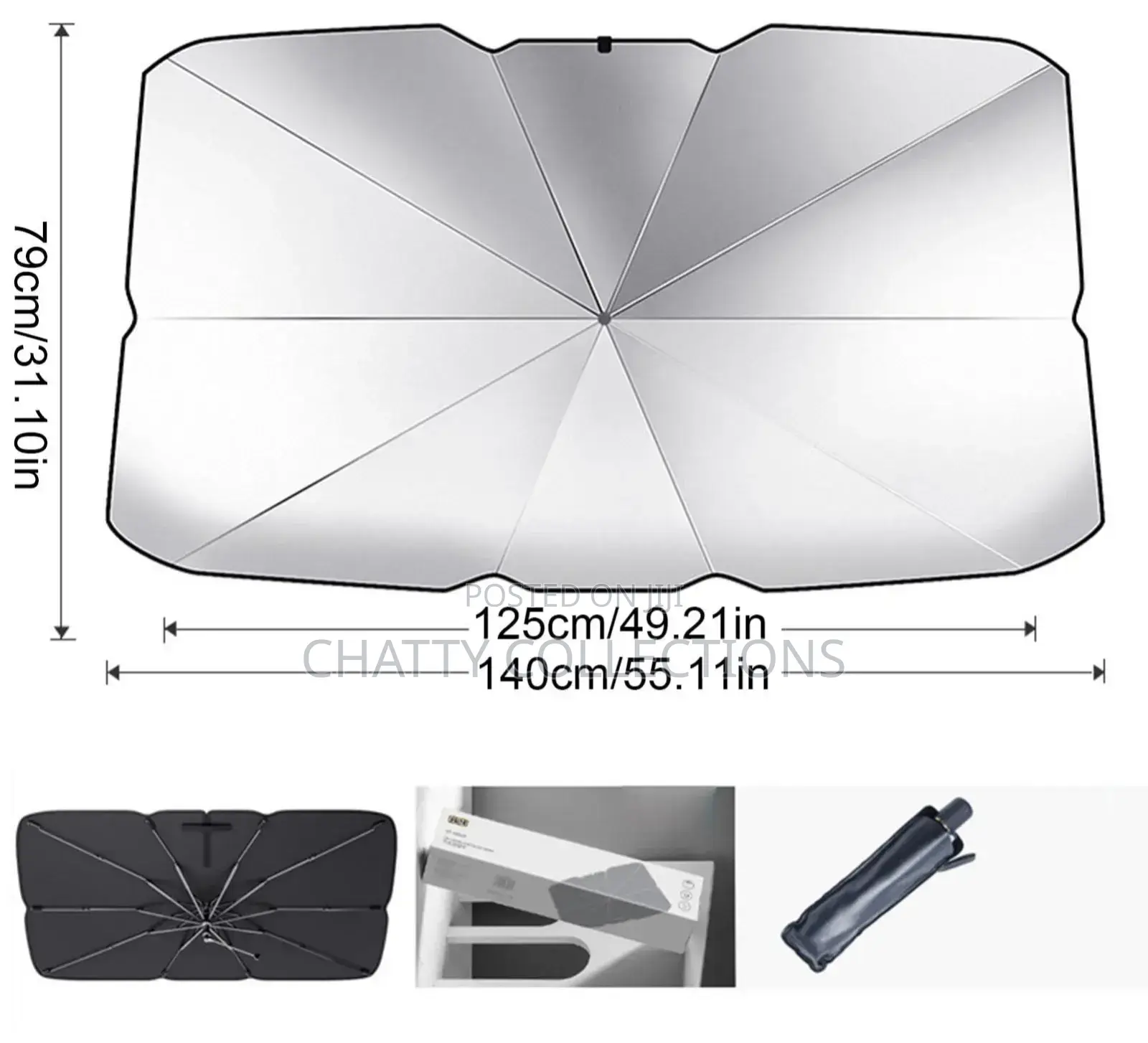 Car Dashboard Umbrella Sunvisor Windscreen Cover